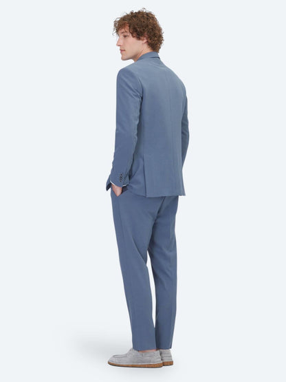 Mavi Çizgili Modern Fit Takım Elbise