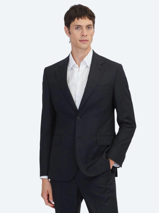 Siyah Modern Fit %100 Yün Takım Elbise