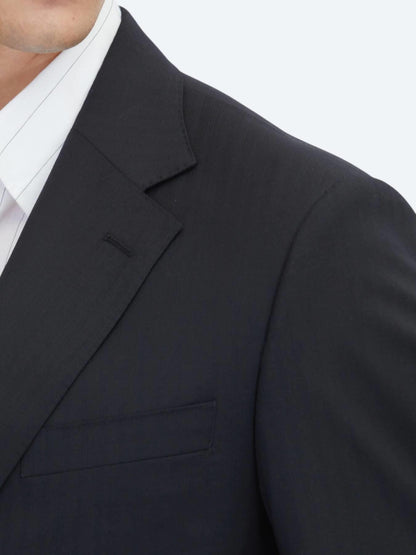 Siyah Modern Fit %100 Yün Takım Elbise