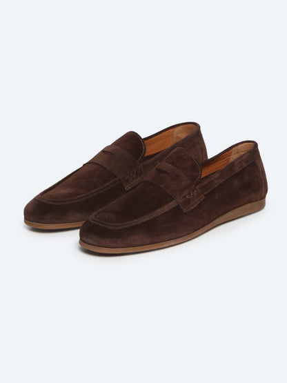 Kahverengi Süet Smart Casual Loafer