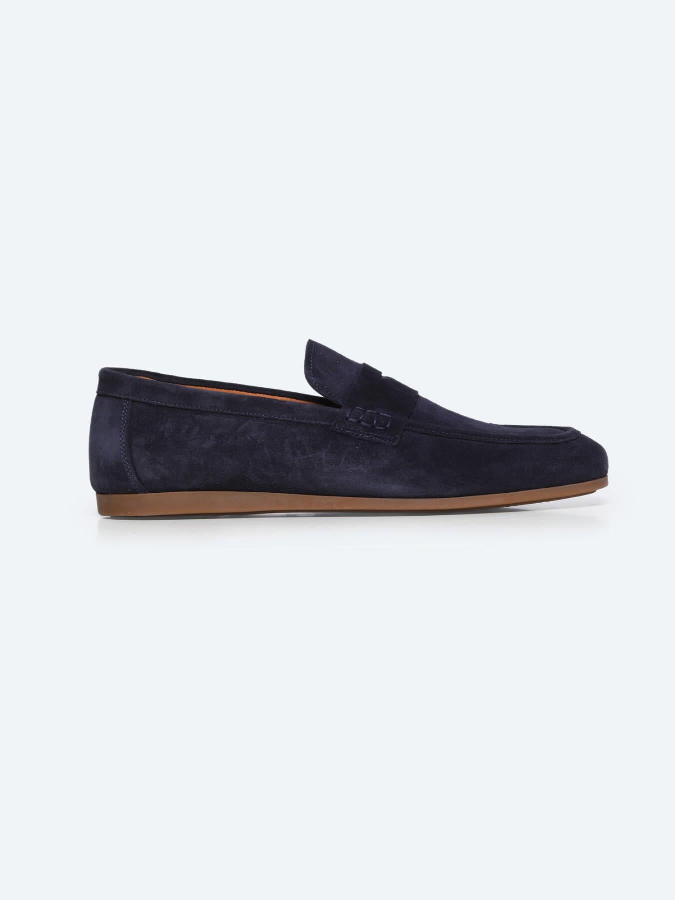 Lacivert Süet Smart Casual Loafer