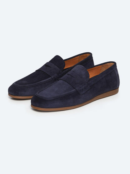 Lacivert Süet Smart Casual Loafer