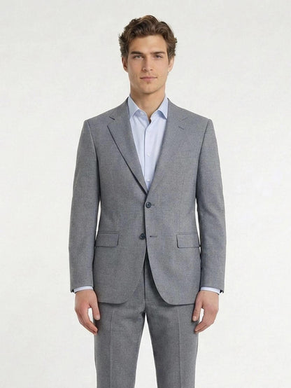 Gri Düz Modern Fit Takım Elbise