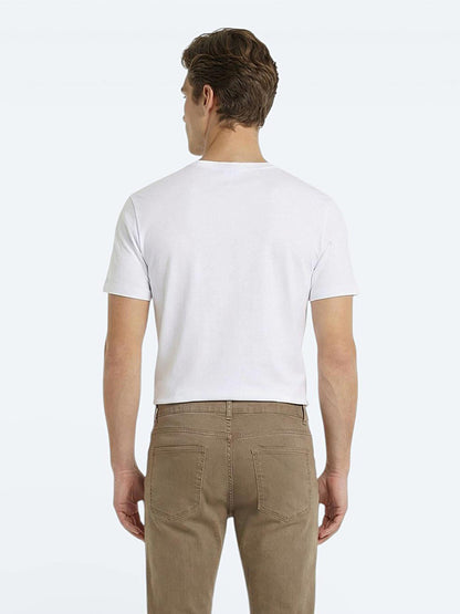 Beyaz Düz %100 Pamuk T-shirt