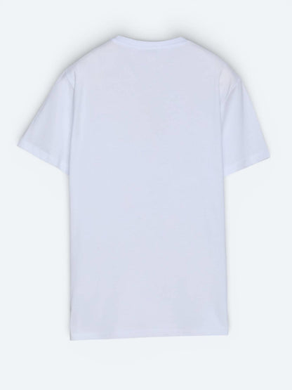 Beyaz Düz %100 Pamuk T-shirt