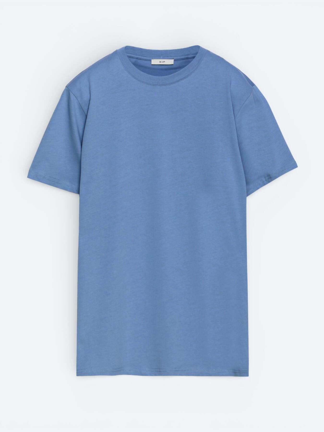 Indigo Düz %100 Pamuk T-shirt