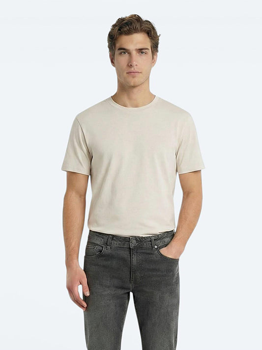 Taş Düz %100 Pamuk T-shirt