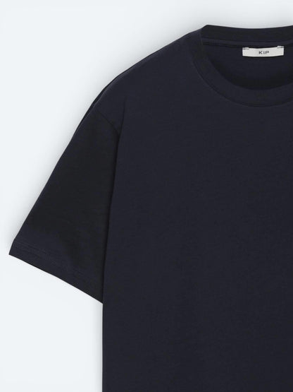 Lacivert Düz %100 Pamuk T-shirt