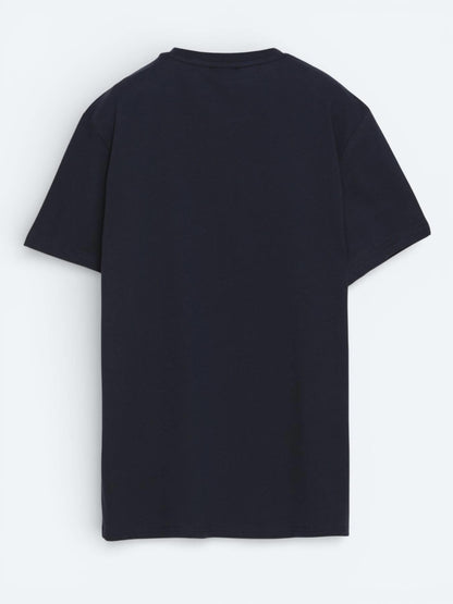 Lacivert Düz %100 Pamuk T-shirt