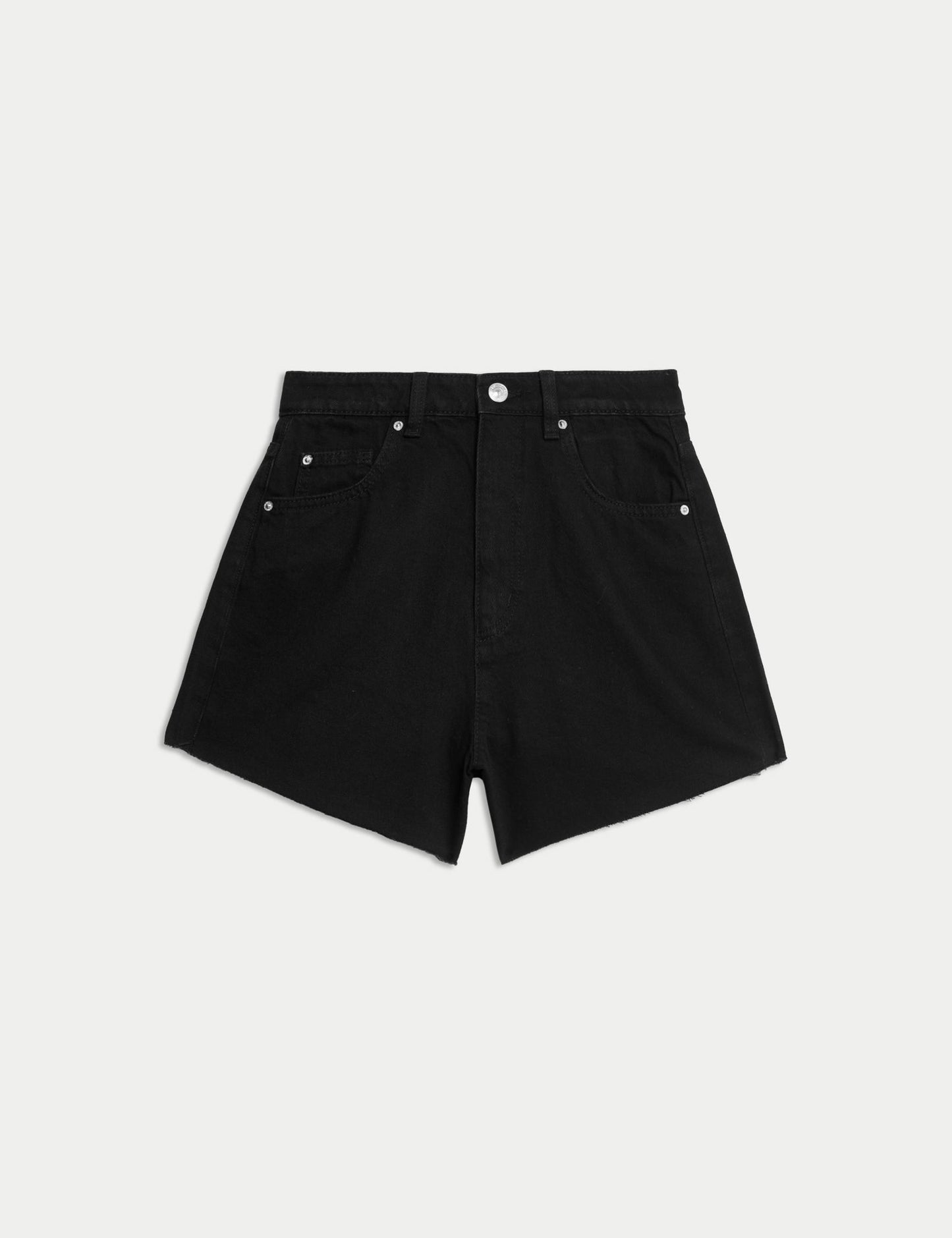 Mom Fit Yüksek Bel Denim Şort