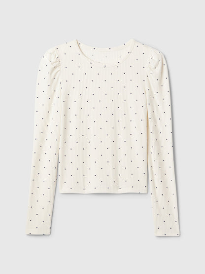 Beyaz Fitilli T-shirt