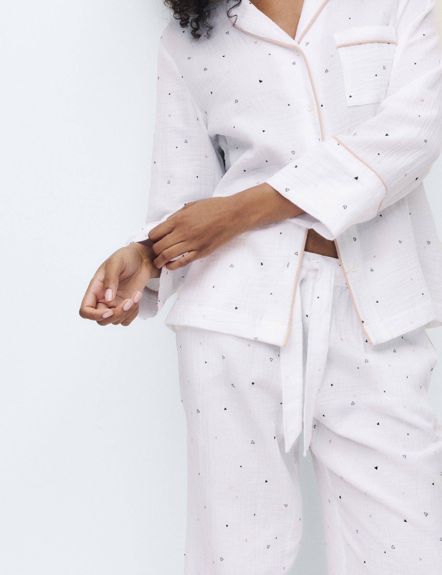 Kalp Detaylı Pijama Takımı