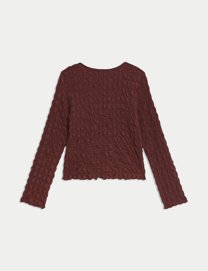 Regular Fit Dokulu Bluz (6-16 Yaş)