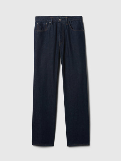 Koyu Mavi Baggy Jean Pantolon