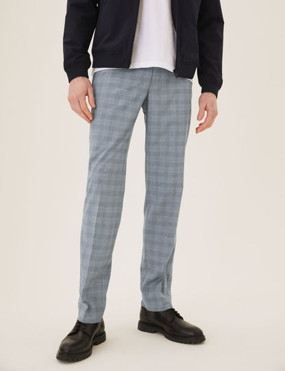 Regular Fit Ekose Desenli Pantolon