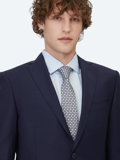 Saks Düz Regular Fit Yün Karışımlı Takım Elbise