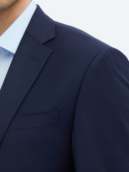 Saks Düz Slim Fit Yün Karışımlı Takım Elbise