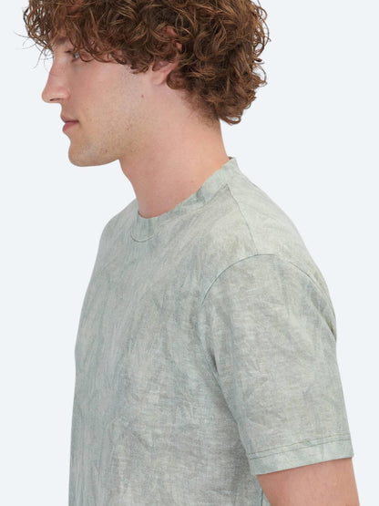 Yeşil Baskılı Pamuk Karışımlı T-shirt