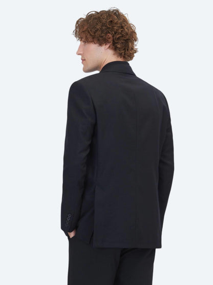 Siyah Mikro Modern Fit %100 Yün Ceket