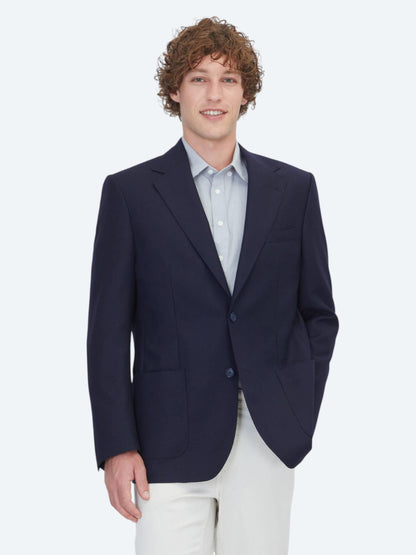 Lacivert Mikro Modern Fit %100 Yün Ceket