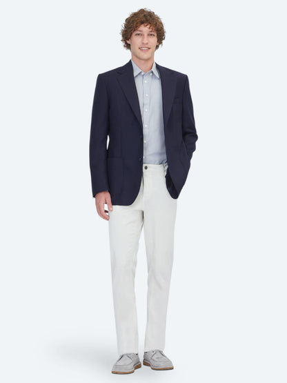 Lacivert Mikro Modern Fit %100 Yün Ceket