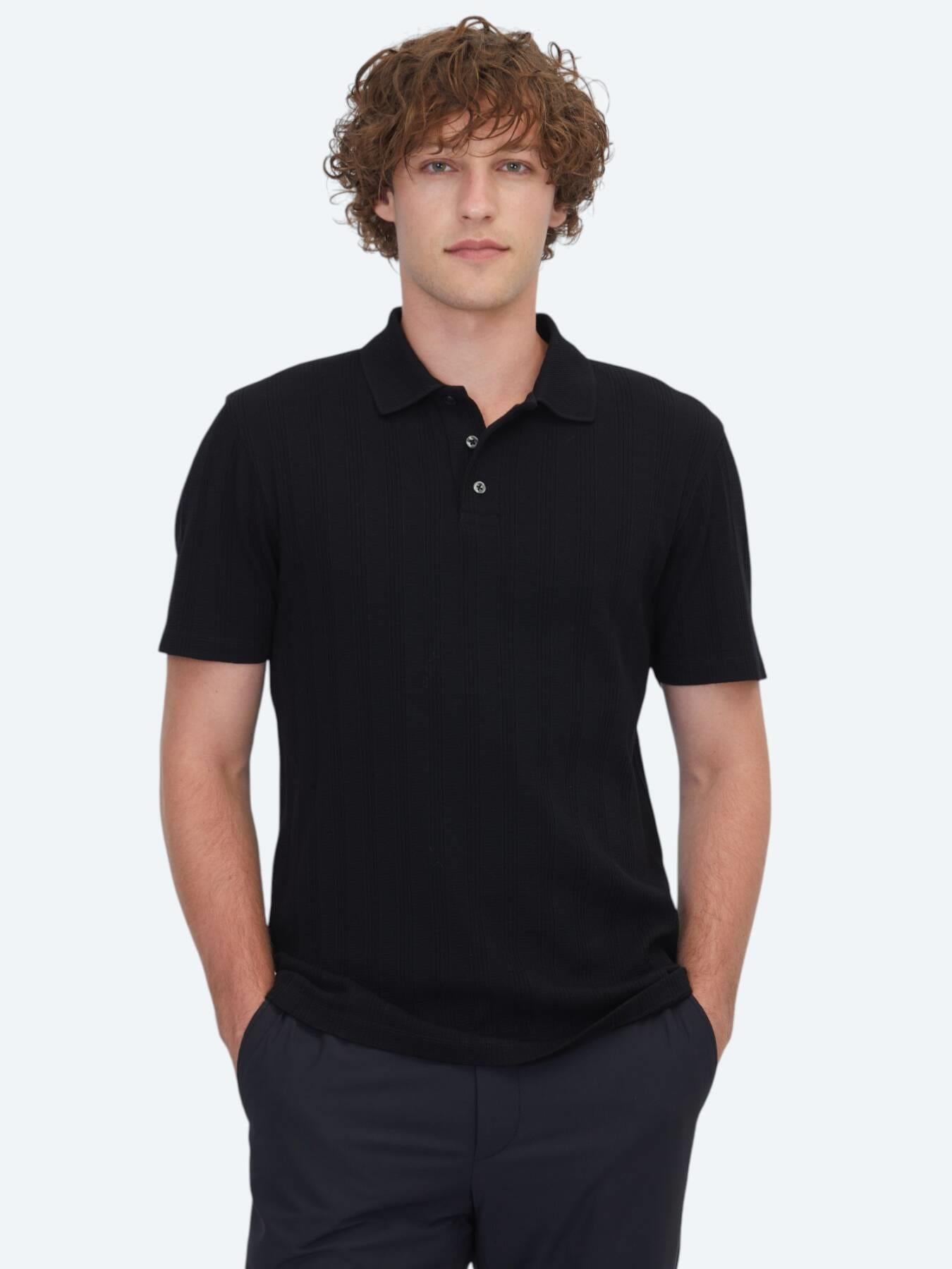Siyah Çizgili %100 Pamuk T-shirt