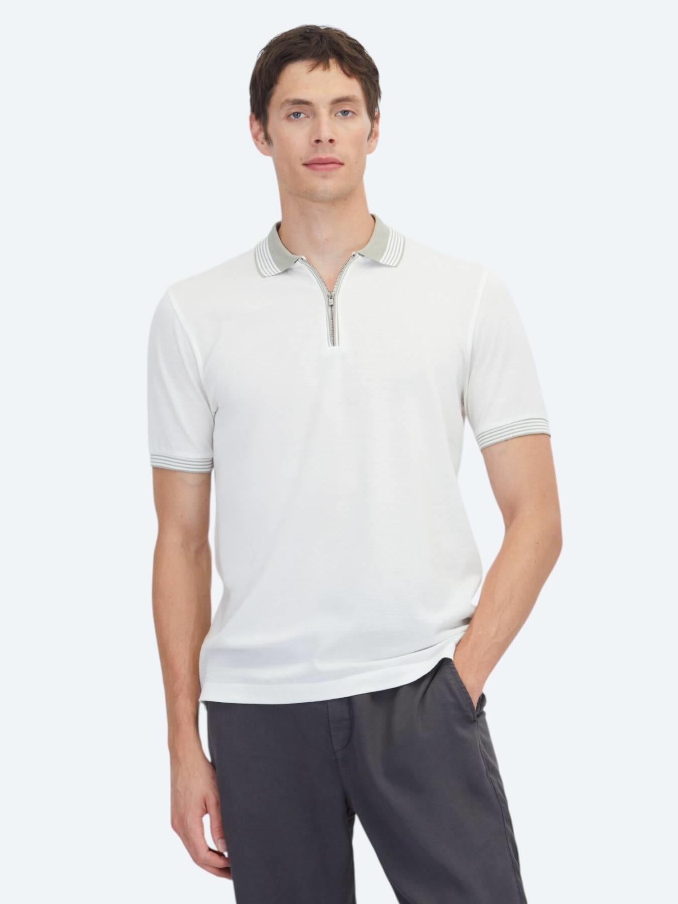 Ekru Düz %100 Pamuk T-shirt
