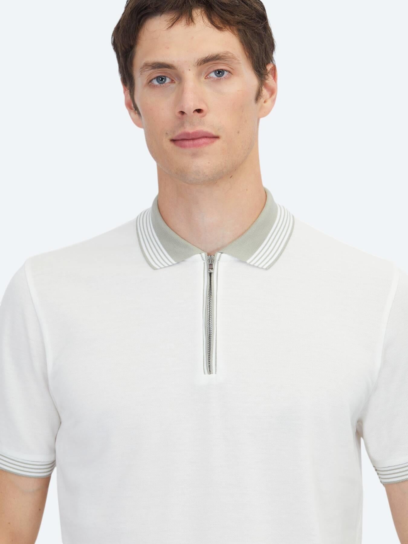 Ekru Düz %100 Pamuk T-shirt