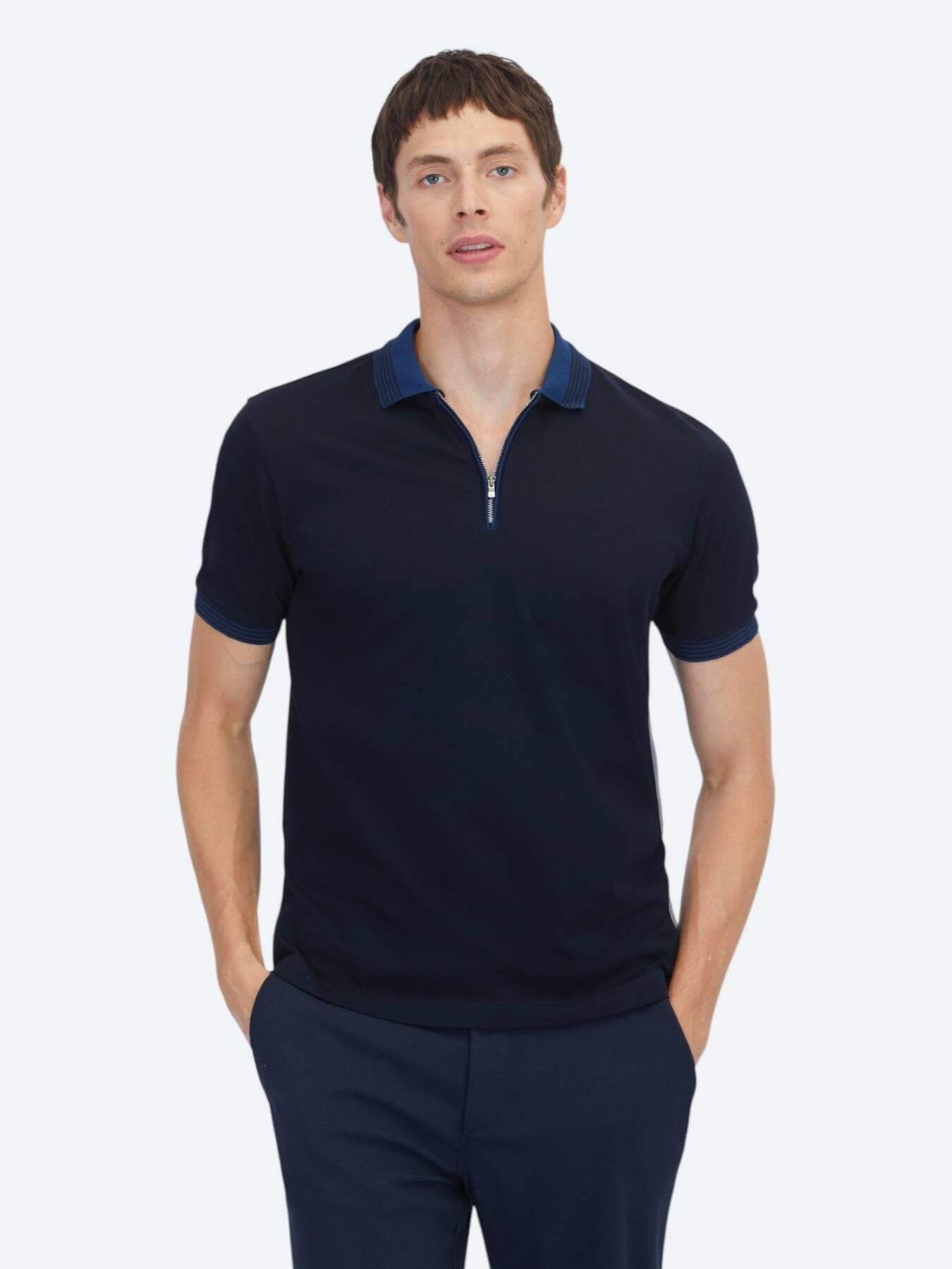 Lacivert Düz %100 Pamuk T-shirt