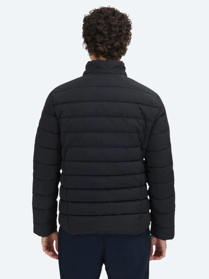 Siyah Regular Fit Kapüşonlu Casual Dokuma Mont