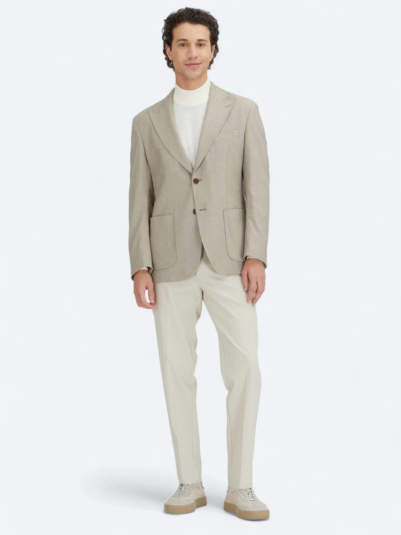 Kahverengi Kareli Modern Fit Ceket