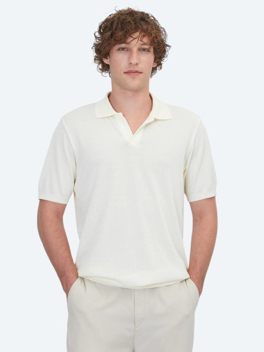 Bej Çizgili %100 Pamuk T-shirt