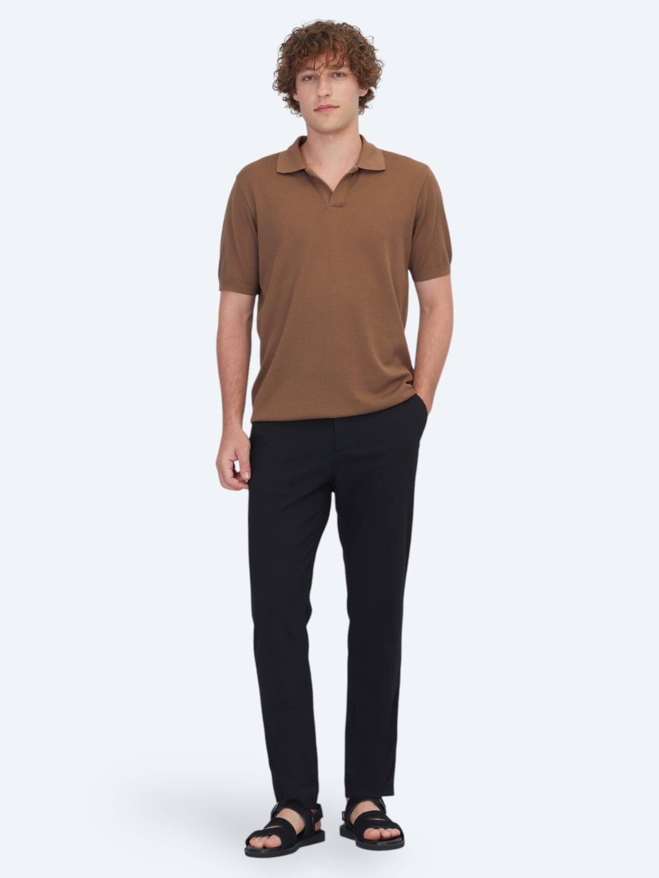 Kahverengi Çizgili %100 Pamuk T-shirt