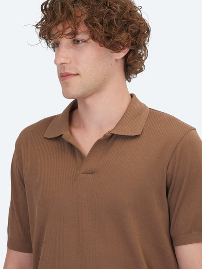 Kahverengi Çizgili %100 Pamuk T-shirt