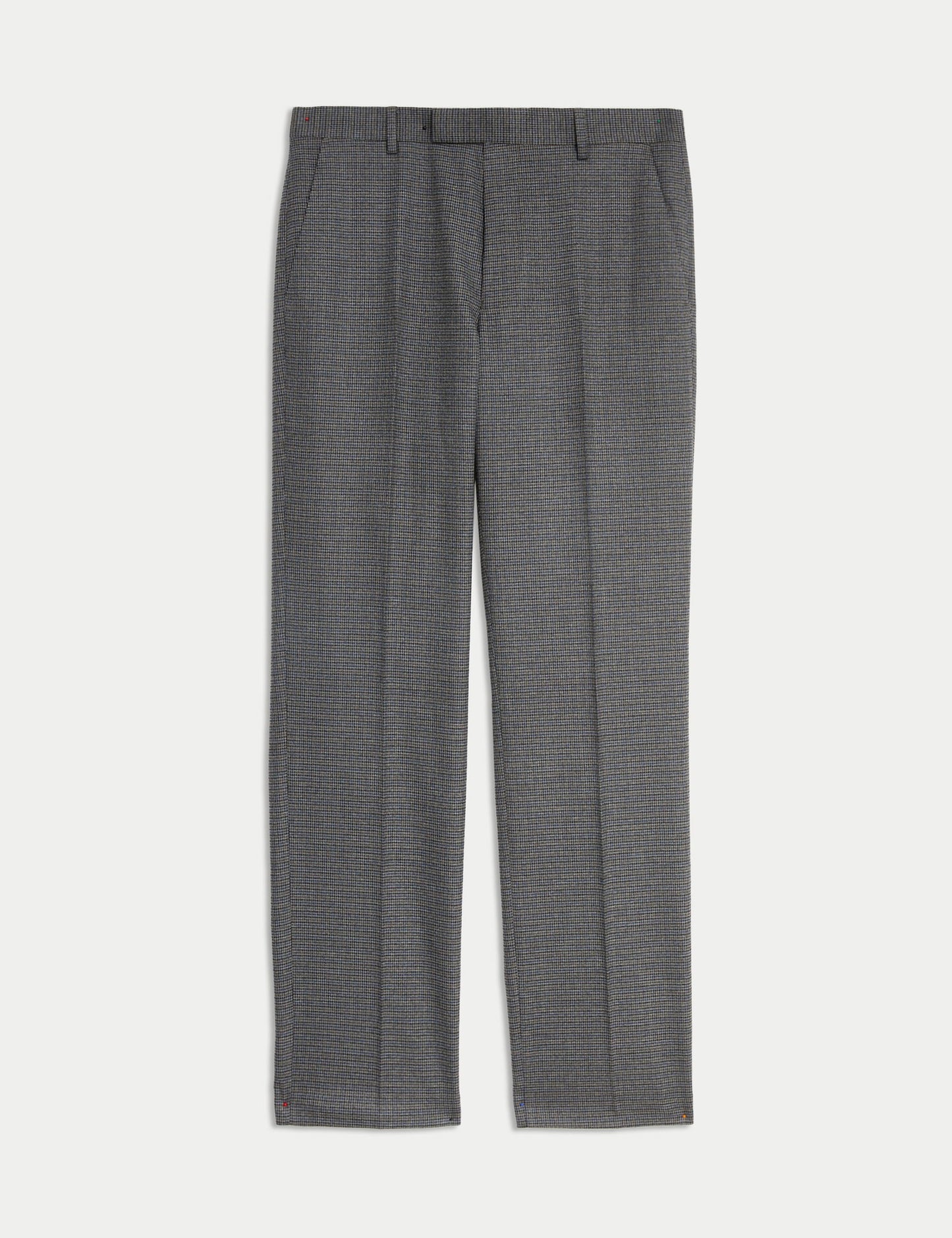 Regular Fit Ekose Desenli Yün Pantolon