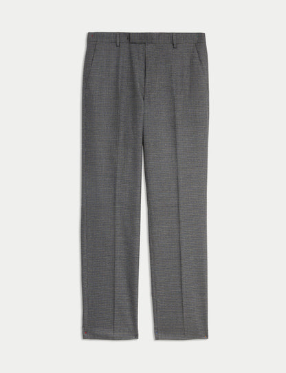 Regular Fit Ekose Desenli Yün Pantolon