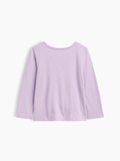 Lila Disney Grafik Baskılı T-shirt