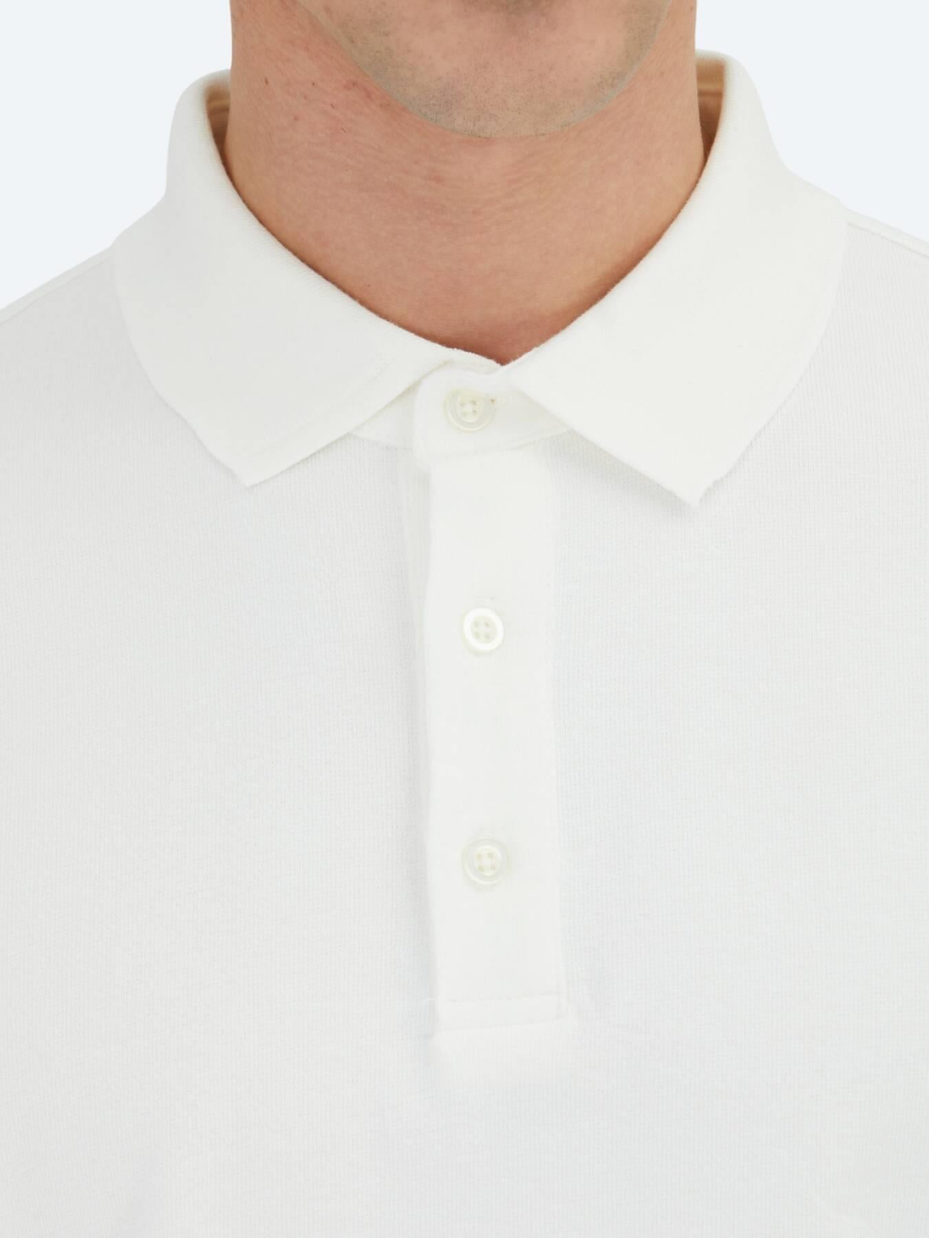 Ekru Düz Polo Yaka %100 Pamuk T-shirt