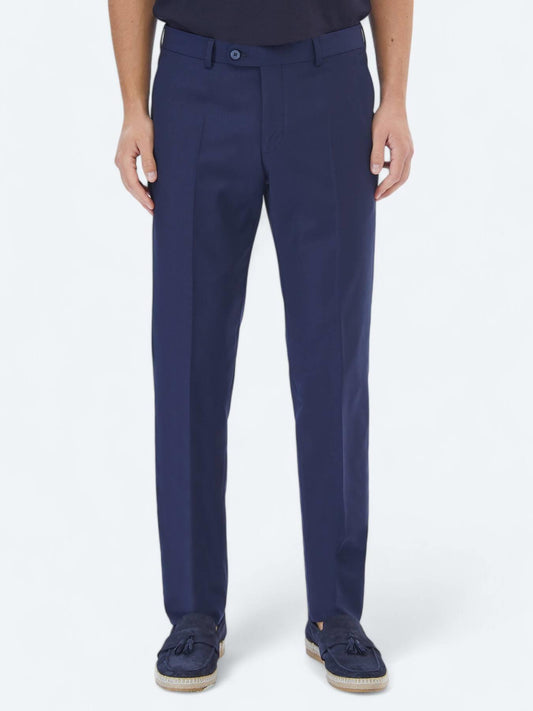 Saks Dokuma Fitted Fit Klasik Yün Karışımlı Pantolon