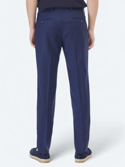 Saks Dokuma Fitted Fit Klasik Yün Karışımlı Pantolon