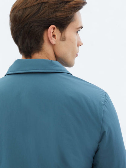 Mint Regular Fit Bebe Yaka Casual Dokuma Pardösü