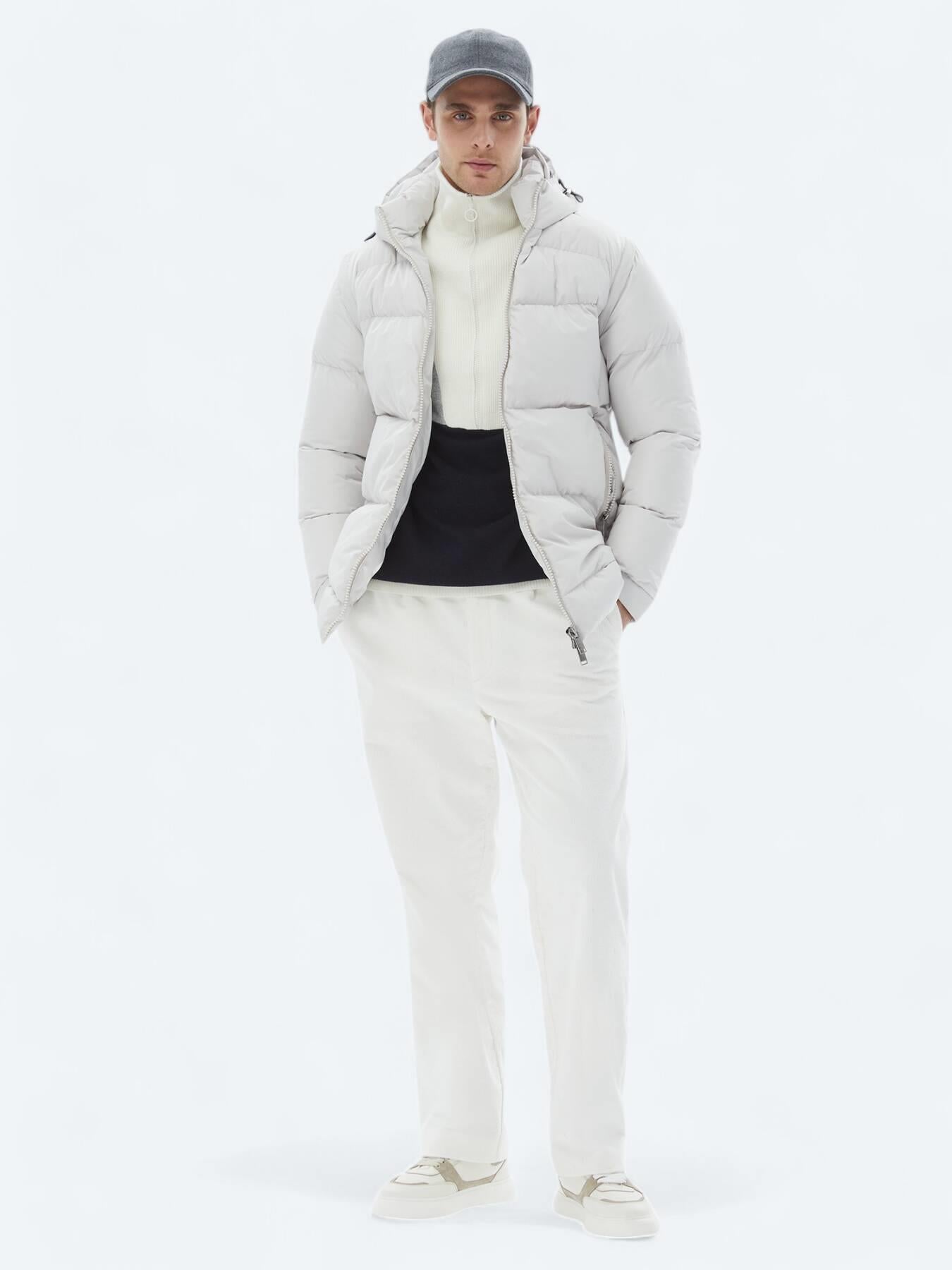 Taş Regular Fit Casual Dokuma Mont