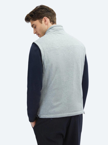 Lacivert Regular Fit Dik Yaka Casual Dokuma Spor Yelek