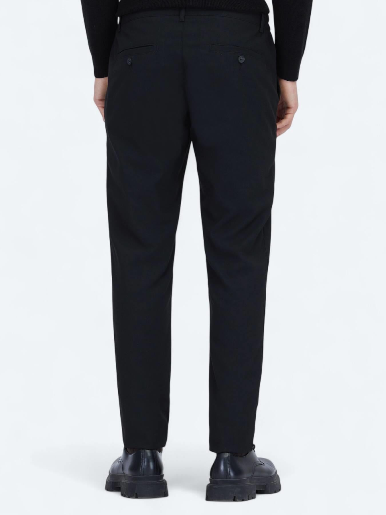 Siyah Dokuma Jogging Fit Casual Pantolon