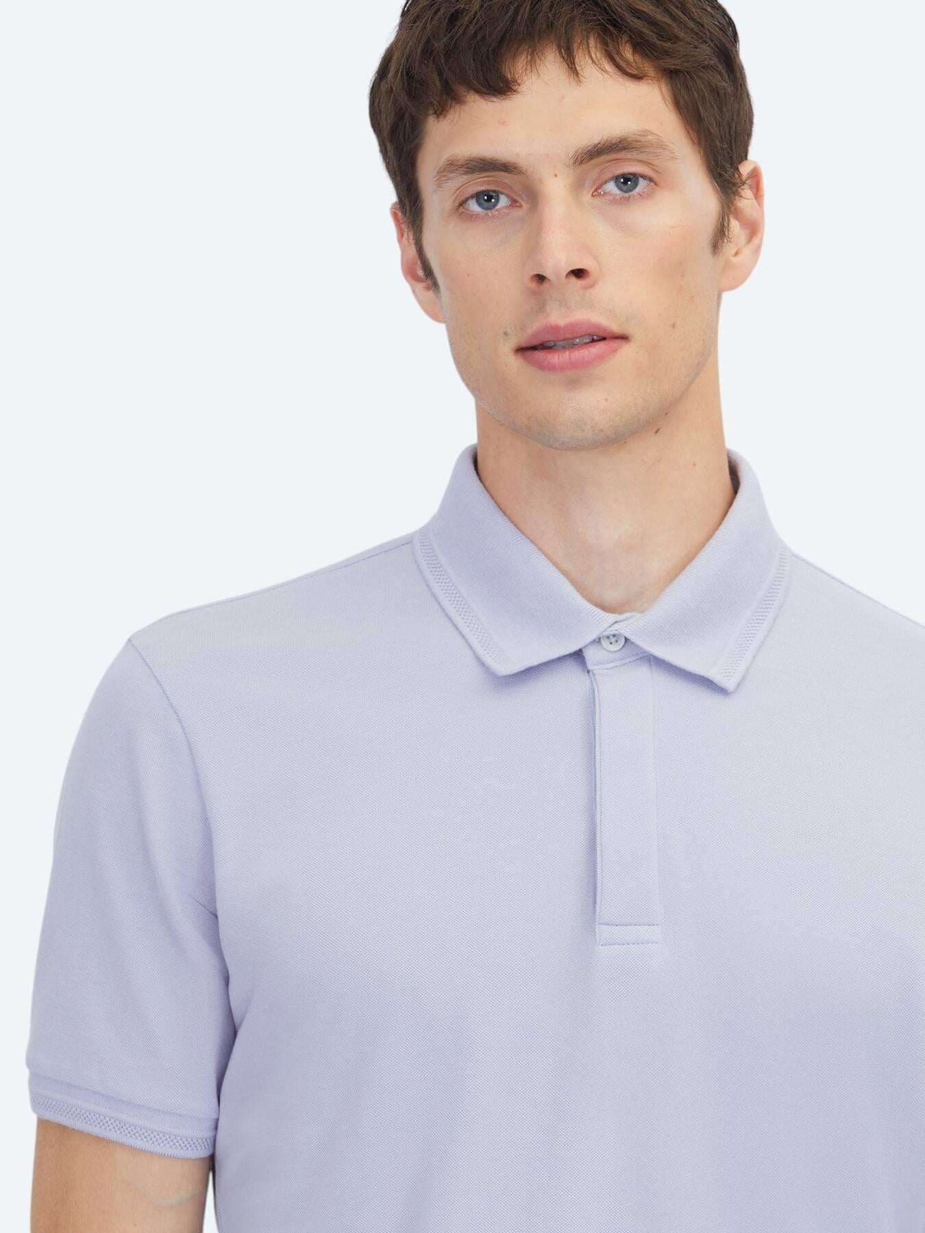 Lila Düz %100 Pamuk T-shirt