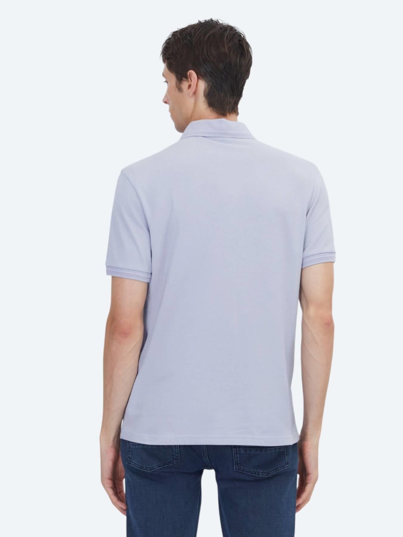 Lila Düz %100 Pamuk T-shirt