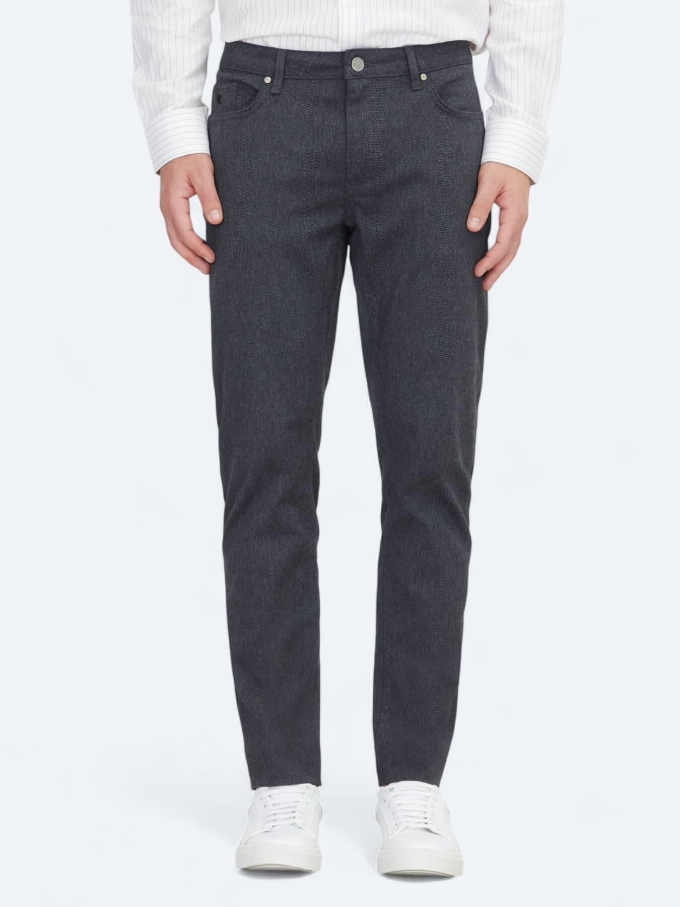 Antrasit Dokuma Regular Fit Casual Pamuk Karışımlı Pantolon