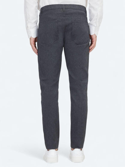 Antrasit Dokuma Regular Fit Casual Pamuk Karışımlı Pantolon