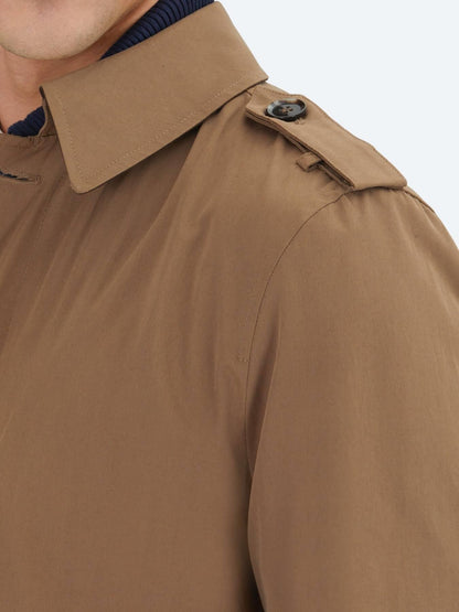 Vizon Regular Fit Gömlek Yaka Casual Dokuma Pardösü