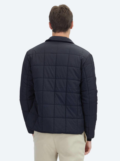 Siyah Regular Fit Bebe Yaka Casual Dokuma Mont